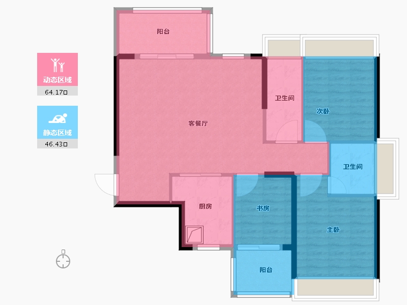 广东省-汕头市-怡璟海岸雅园-99.99-户型库-动静分区