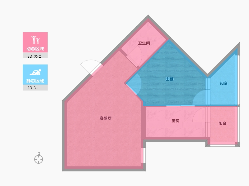 北京-北京市-南华里-45.90-户型库-动静分区