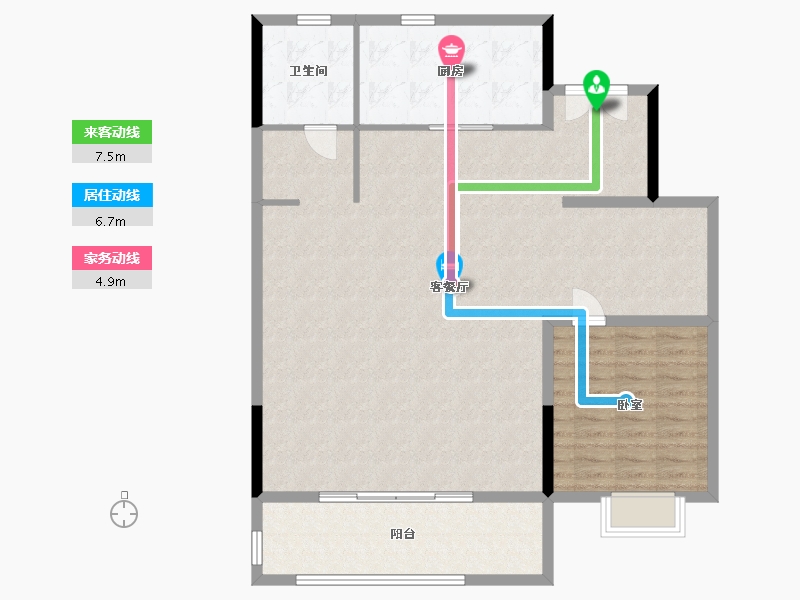 江苏省-无锡市-山水拾涧营销中心-114.40-户型库-动静线