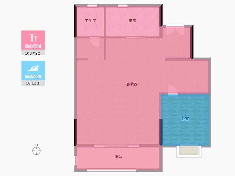 江苏省-无锡市-山水拾涧营销中心-114.40-户型库-动静分区