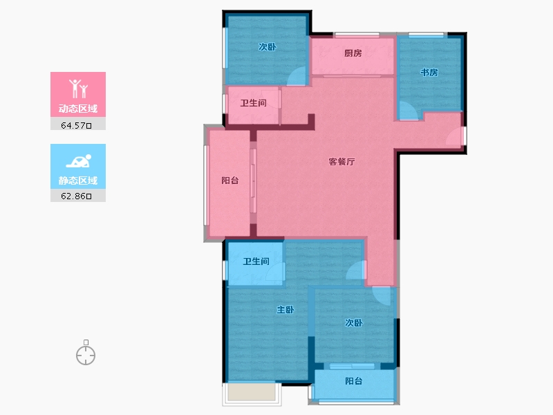 河南省-郑州市-王砦佳园2号院-150.00-户型库-动静分区