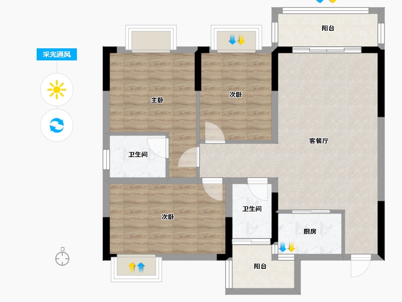 贵州省-铜仁市-沿河土家族自治县民族风情街-91.39-户型库-采光通风