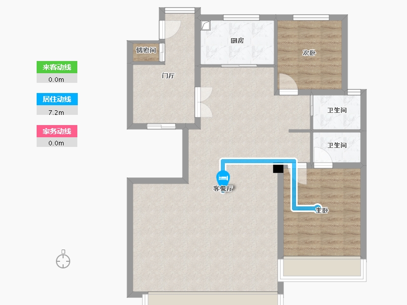 内蒙古自治区-通辽市-九里卿合-95.00-户型库-动静线