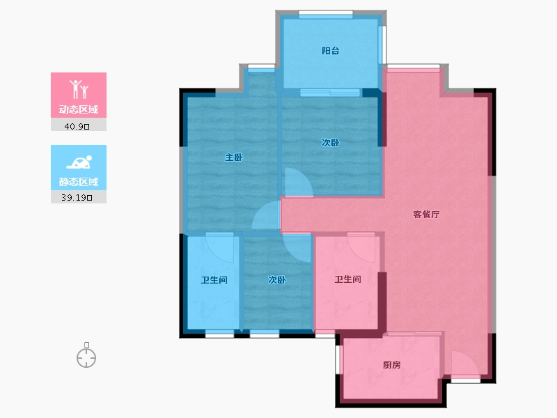 福建省-福州市-新榕金江郡-72.00-户型库-动静分区