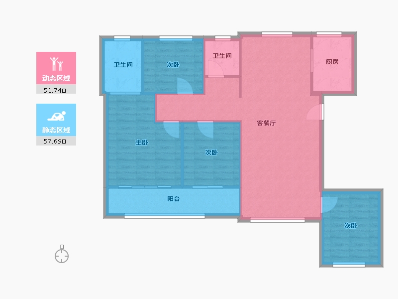 山东省-济南市-天鸿公园大道-104.38-户型库-动静分区