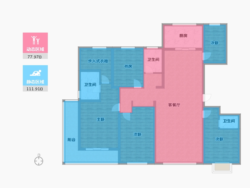 山东省-聊城市-九州嘉苑-170.40-户型库-动静分区