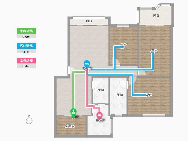 四川省-成都市-富临花园-120.00-户型库-动静线