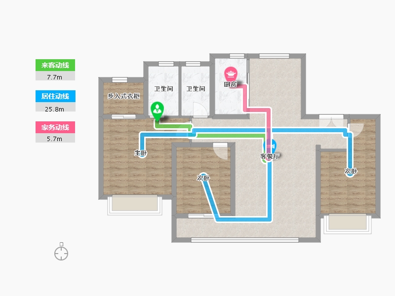 河北省-邯郸市-天伦湾龙城首府-101.60-户型库-动静线