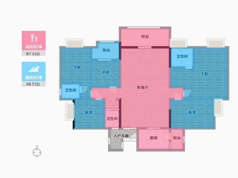 贵州省-遵义市-惠邦誉府世家-165.14-户型库-动静分区