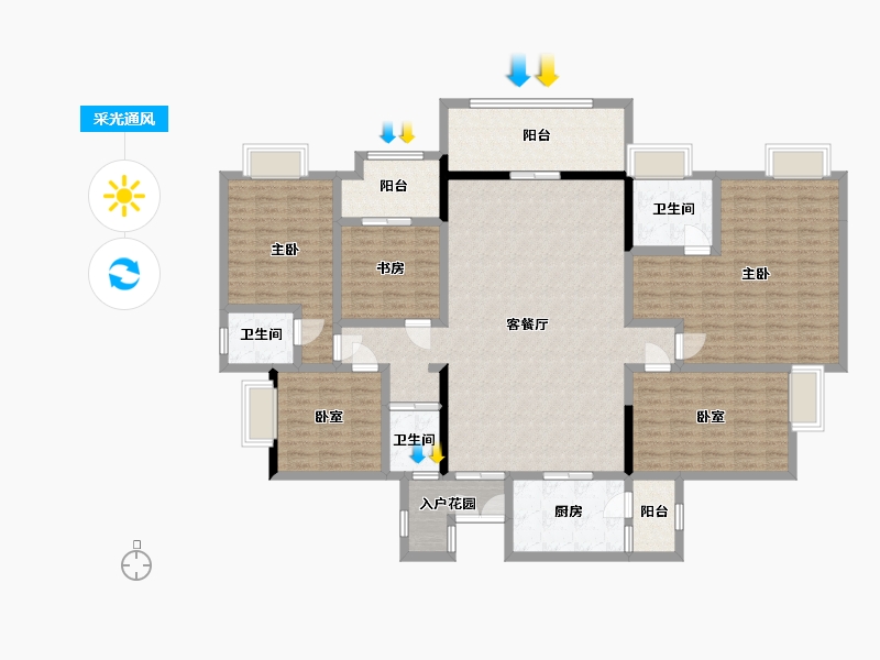 贵州省-遵义市-惠邦誉府世家-165.14-户型库-采光通风