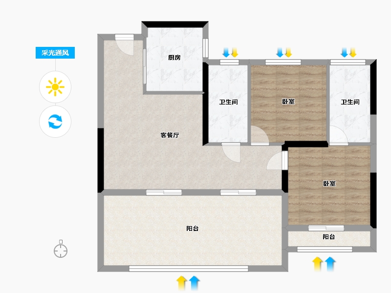 河南省-郑州市-万林上院-93.00-户型库-采光通风