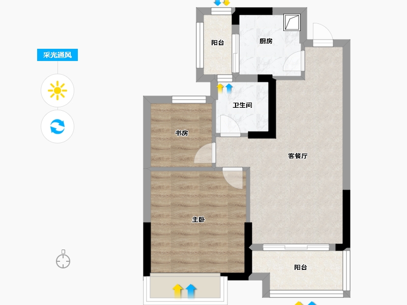 浙江省-杭州市-蚕桑东苑-48.00-户型库-采光通风