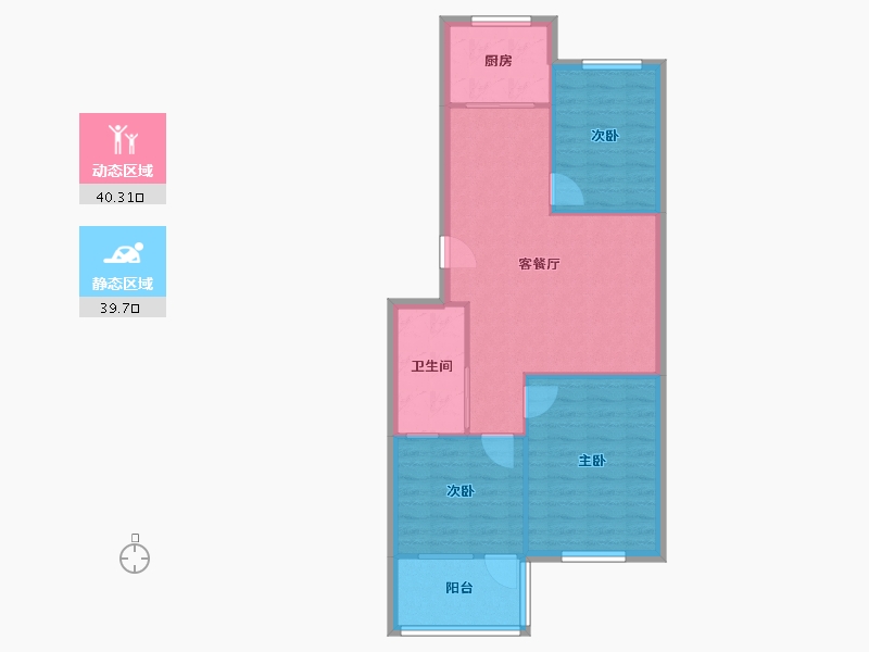 山东省-临沂市-山东临沂水利工程总公司-家属院-74.84-户型库-动静分区