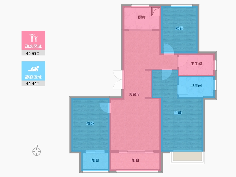 山西省-临汾市-锦悦府-101.66-户型库-动静分区