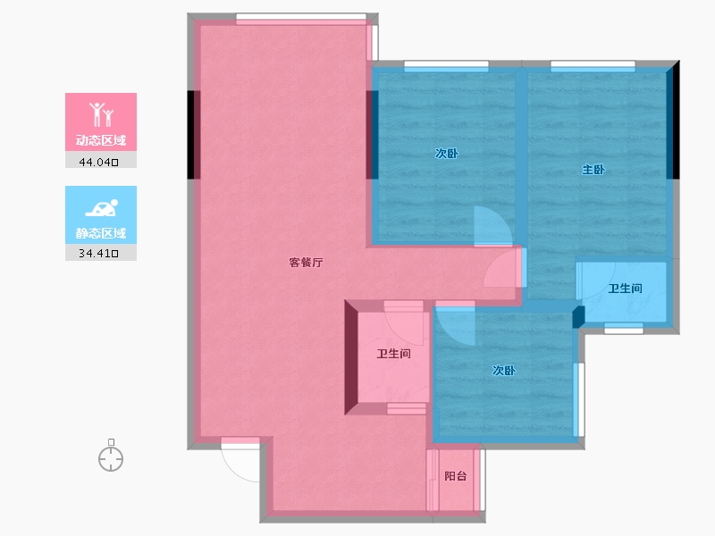 四川省-广元市-阳光御府-71.20-户型库-动静分区