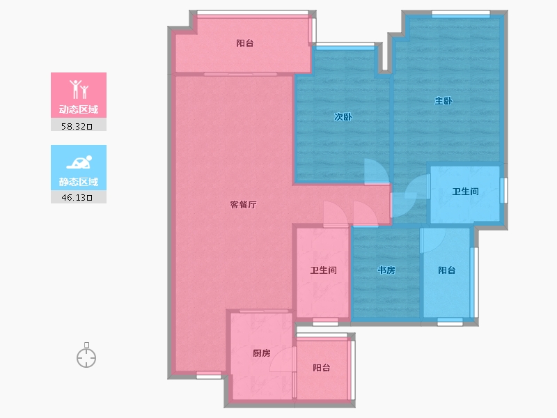 四川省-成都市-香悦府-87.09-户型库-动静分区