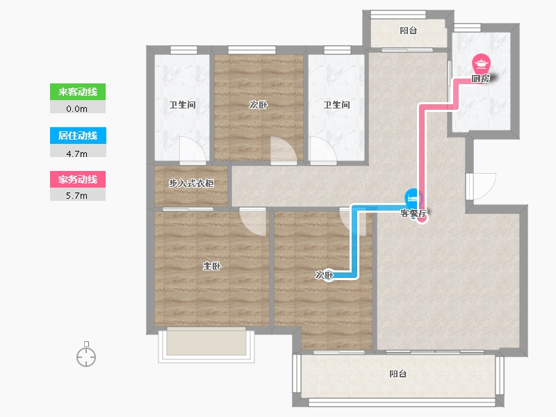 湖南省-长沙市-望达智造小镇望云湖小区-87.91-户型库-动静线