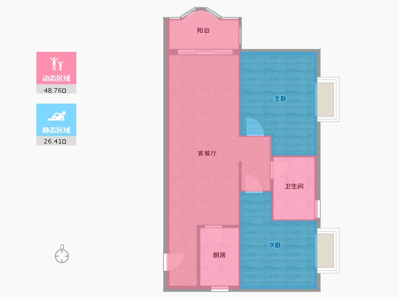 广东省-深圳市-瑞和园-75.00-户型库-动静分区