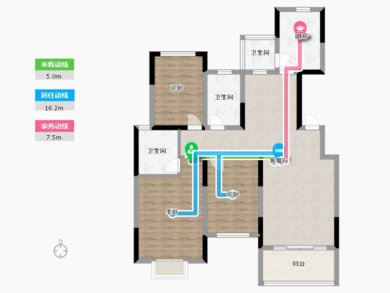 河南省-鹤壁市-翰林居-103.00-户型库-动静线