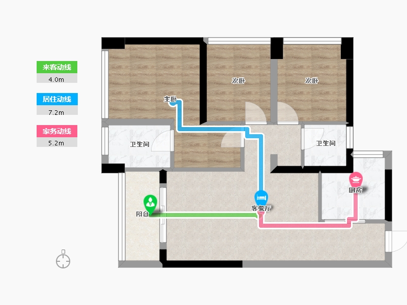 广东省-深圳市-翠园华府-67.70-户型库-动静线