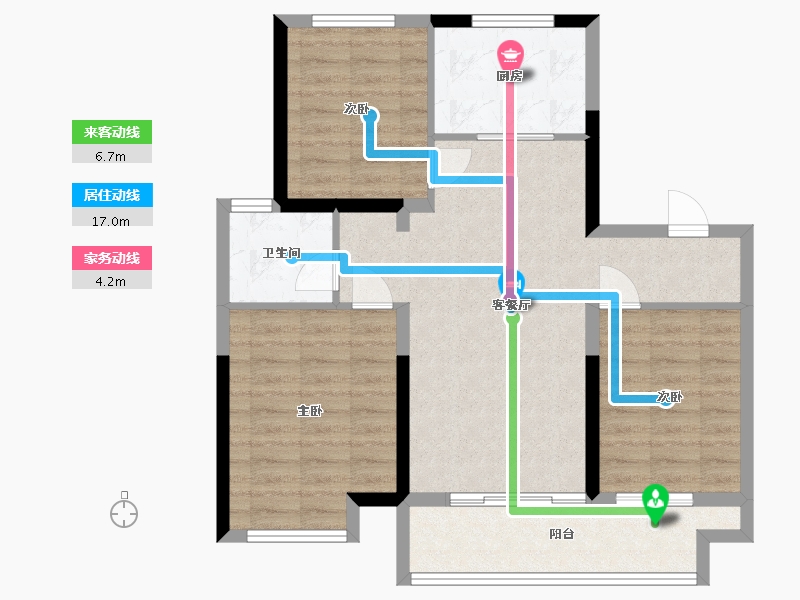 山东省-济南市-能建紫郡兰园-79.61-户型库-动静线