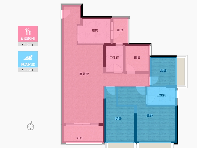 广东省-佛山市-越秀星汇瀚府-95.01-户型库-动静分区