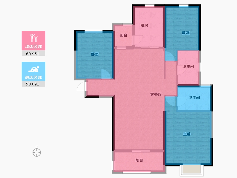 陕西省-西安市-恒大悦龙台-108.00-户型库-动静分区