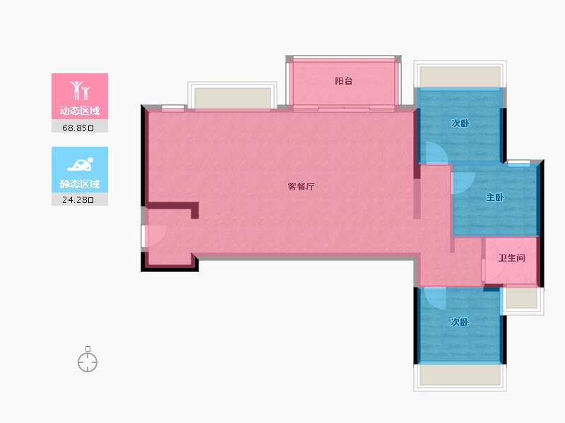 贵州省-贵阳市-中南紫云集-104.00-户型库-动静分区