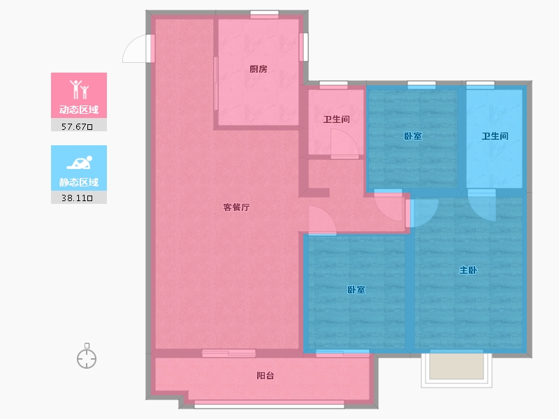 山东省-青岛市-金茂智慧国际城-92.00-户型库-动静分区