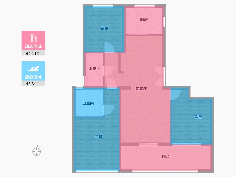 山东省-青岛市-平度理想之城-93.60-户型库-动静分区