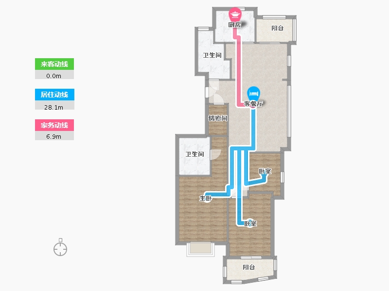 浙江省-杭州市-蓝色霞湾-115.13-户型库-动静线