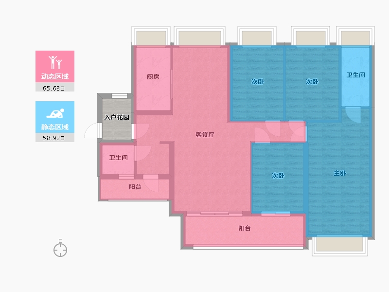 广东省-广州市-江泮南苑-111.20-户型库-动静分区