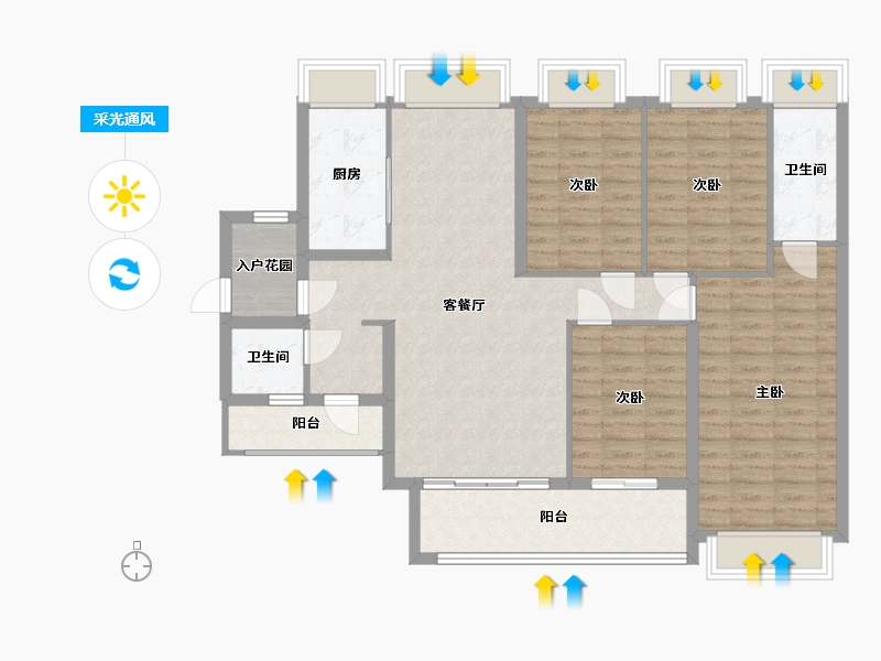 广东省-广州市-江泮南苑-111.20-户型库-采光通风