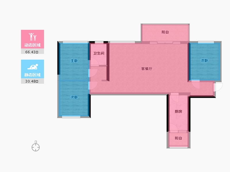 云南省-昭通市-雄府天骄-103.86-户型库-动静分区