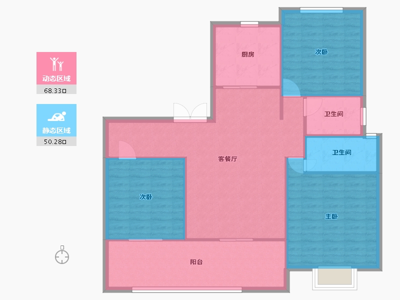 河南省-开封市-惠安佳苑-109.52-户型库-动静分区