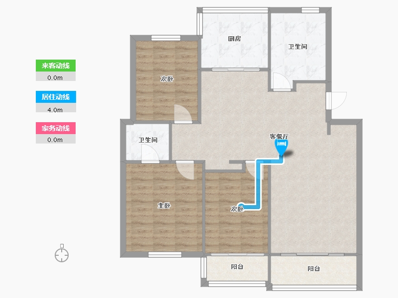 江苏省-苏州市-德敏花园-118.00-户型库-动静线