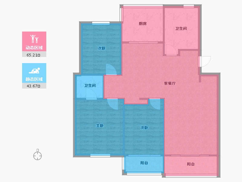 江苏省-苏州市-德敏花园-118.00-户型库-动静分区