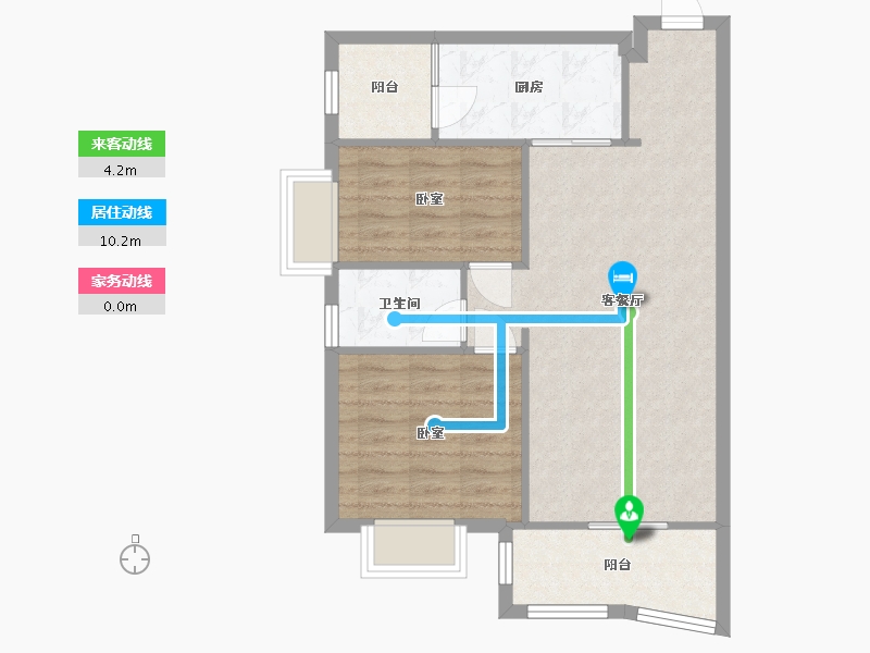 广东省-广州市-保利花园-66.00-户型库-动静线