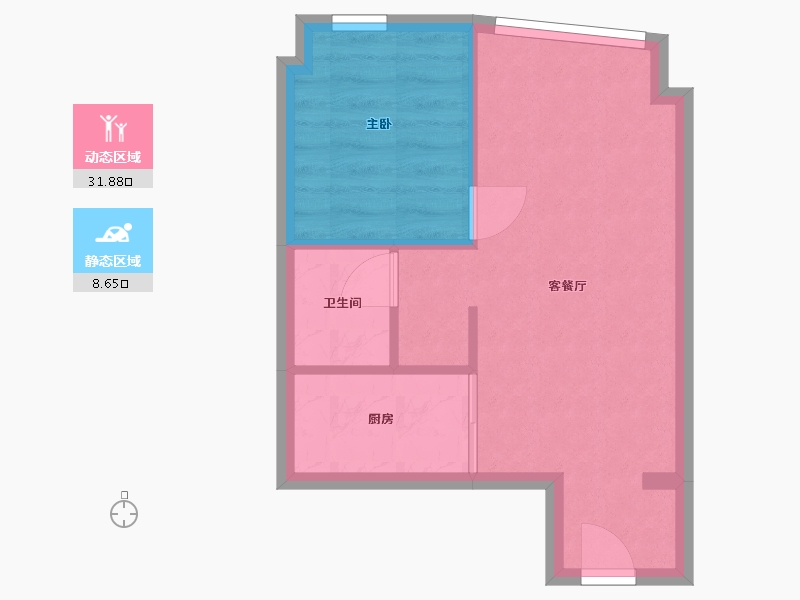 北京-北京市-旭辉奥都-43.00-户型库-动静分区