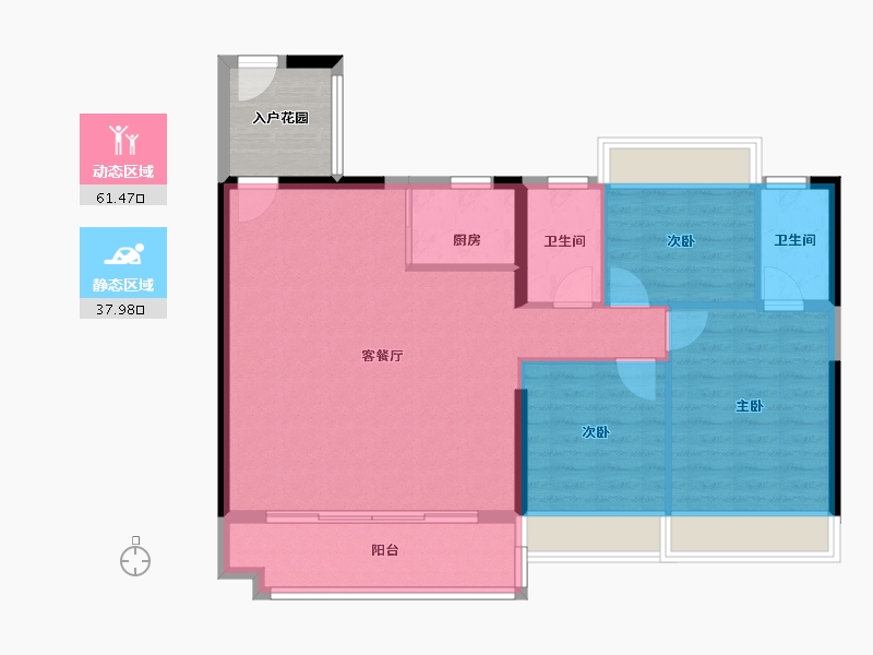 广东省-广州市-越秀明珠-96.00-户型库-动静分区