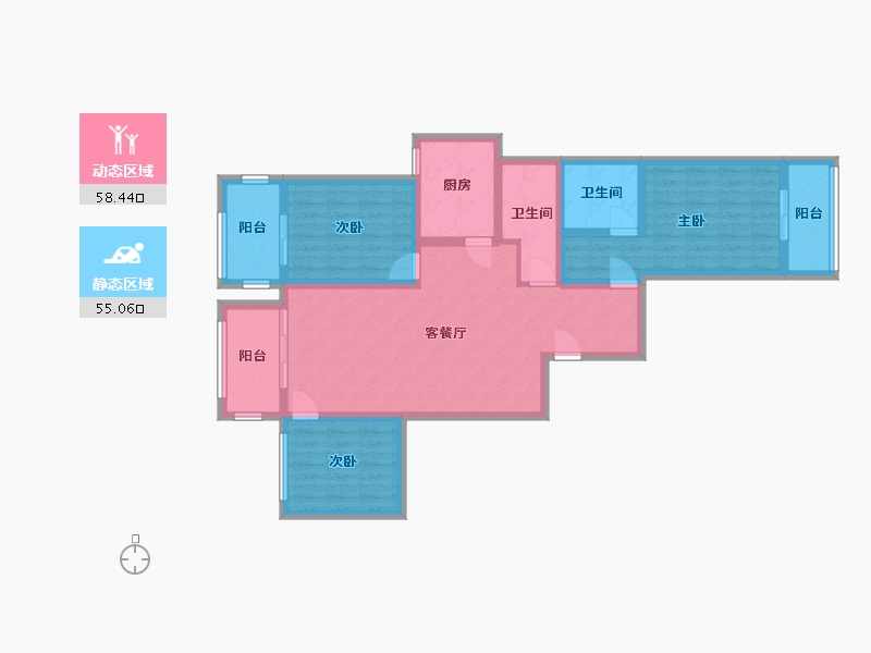 河北省-石家庄市-鑫界9号院-112.00-户型库-动静分区