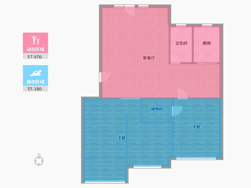 山东省-烟台市-东方巴黎-97.02-户型库-动静分区