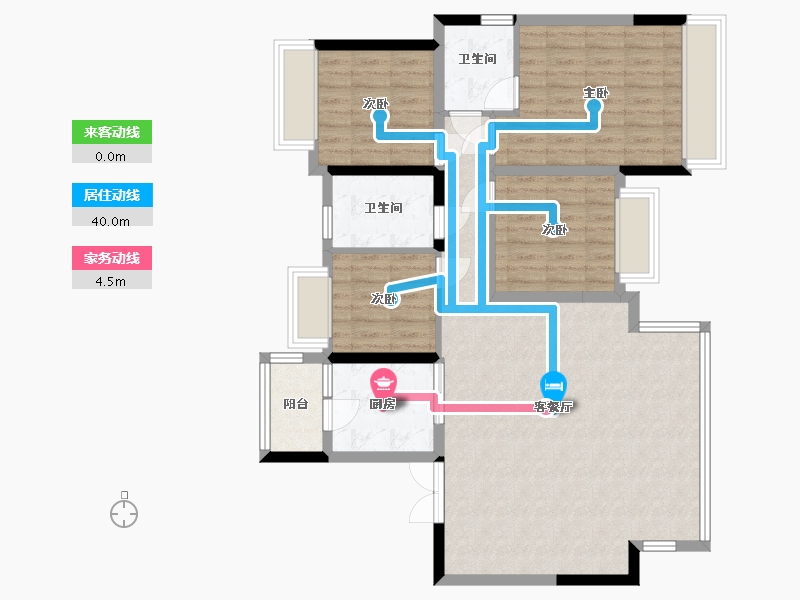 四川省-成都市-雍景澜庭-109.40-户型库-动静线