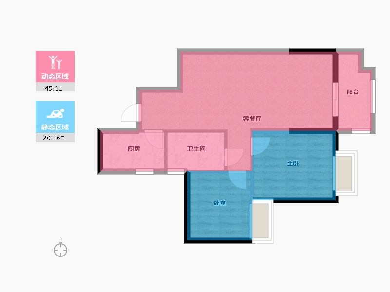 广西壮族自治区-南宁市-洋浦星-58.19-户型库-动静分区