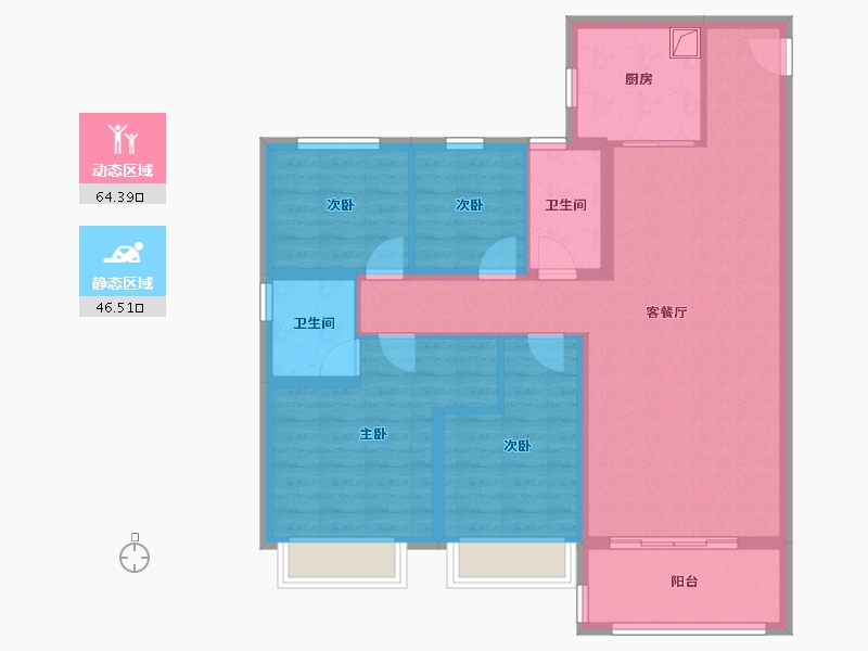 山西省-太原市-碧桂园玖玺臺玺源-118.40-户型库-动静分区