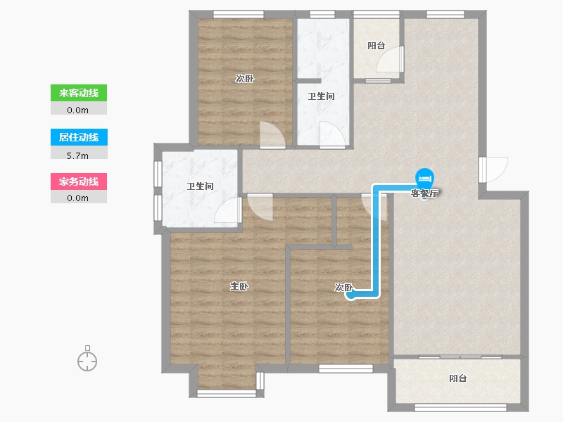 江苏省-淮安市-华德力运河城-95.20-户型库-动静线