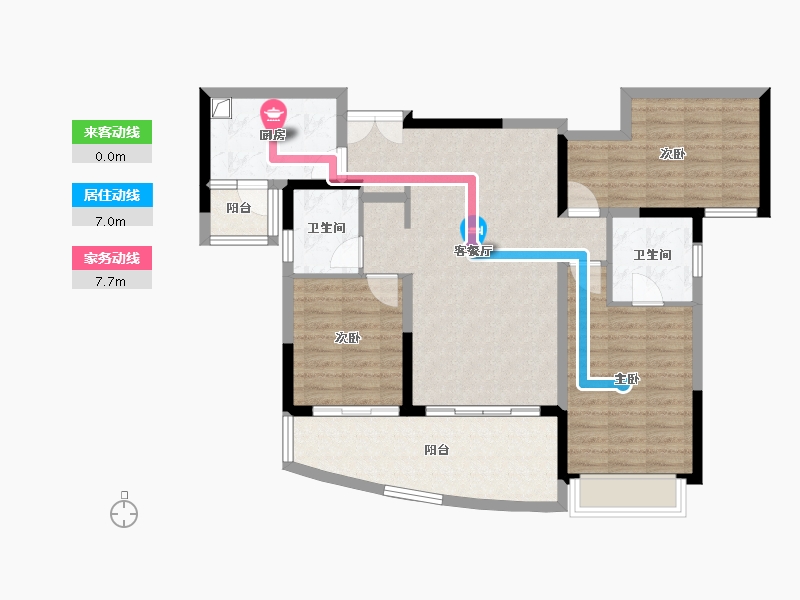 四川省-成都市-陆肖TOD麓鸣九天-111.20-户型库-动静线