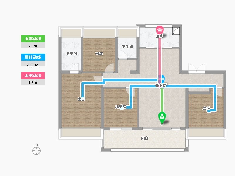 江苏省-无锡市-绿地敔光雅苑北区-117.60-户型库-动静线