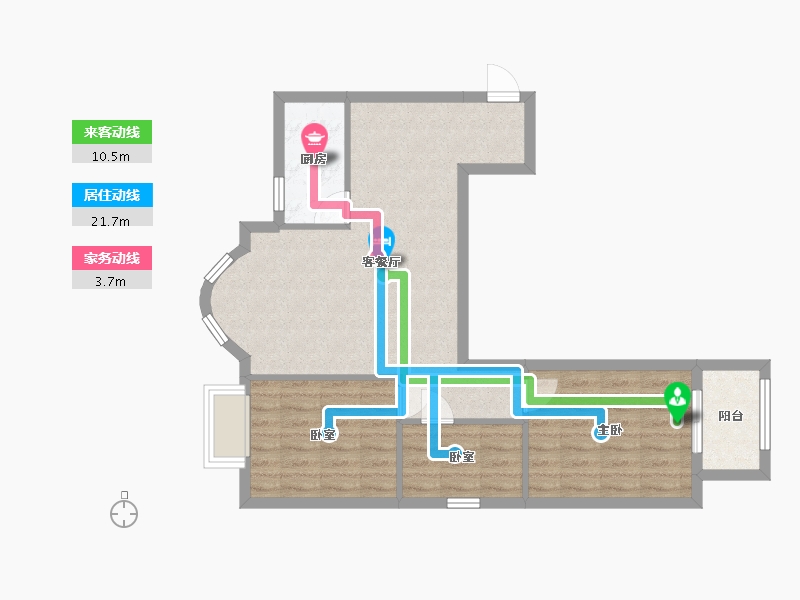 河北省-廊坊市-夏威夷北岸-70.53-户型库-动静线