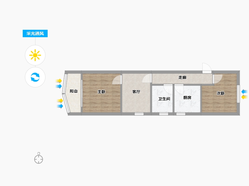 上海-上海市-青松小区-57.00-户型库-采光通风